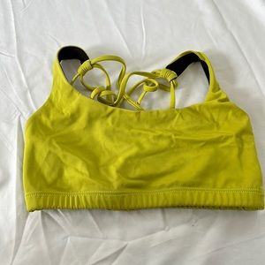 Fun neon green sports bra